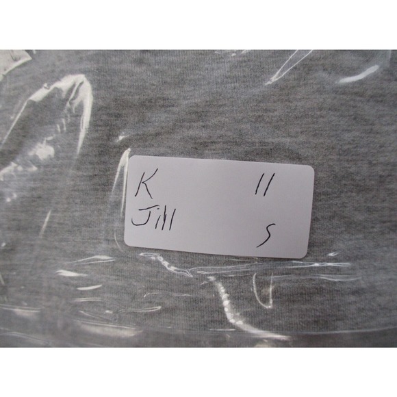 J Jill Tunic Top Womens Small Layered Look Side Tie Long Sleeve Gray White Knit - Picture 12 of 13